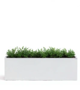 Donica metalowa biała | 80/100/120x40x40 cm