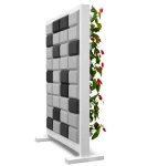 Zielona ściana akustyczna do biura | 132 cm x 200 cm x 51 cm