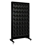 Zielona ściana mobilna z aluminium czarna | 102x199 cm