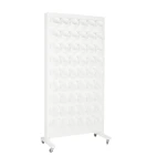 Zielona ściana mobilna z aluminium biała | 102x199 cm