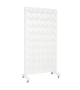 Zielona ściana mobilna z aluminium biała | 102x199 cm