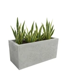 Donica długa 90 cm imitacja betonu z włókna szklanego | 90x40x40 cm