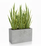 Donica długa 80 cm imitacja betonu z włókna szklanego | 80x25x50 cm