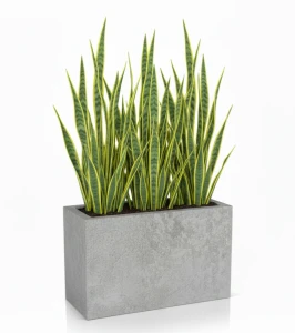 Donica długa 80 cm imitacja betonu z włókna szklanego | 80x25x50 cm