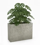 Donica długa 90 cm imitacja betonu z włókna szklanego | 90x30x70cm