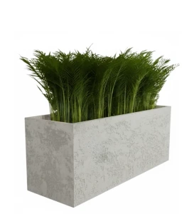 Donica długa 100 cm imitacja betonu z włókna szklanego | 100x50x90cm