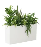 Donica prostokątna wysoka z włókna szklanego BIAŁA| 90x70 cm