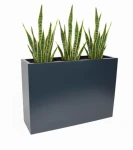 Donica prostokątna wysoka włókno szklane ANTRACYT MAT | 100x70 cm