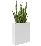 Donica prostokątna wysoka 75 cm włókno szklane BIAŁA POŁYSK | 55x75 cm