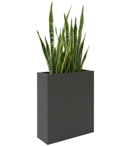 Wysoka donica prostokątna 75 cm włókno szklane ANTRACYT MAT | 55x75 cm