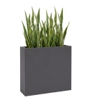 Donica prostokątna wysoka 90 cm włókno szklane ANTRACYT MAT |  74x92 cm