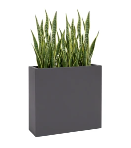 Donica prostokątna wysoka 90 cm włókno szklane ANTRACYT MAT |  74x92 cm