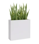 Duża donica prostokątna 90 cm włókno szklane BIAŁA POŁYSK | 74x92 cm