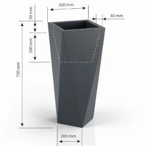donica geometryczna vaso 72 cm