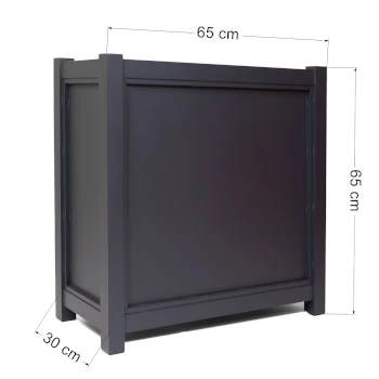 donica metalowa antracytowa wymiar