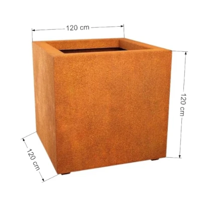 donica stal corten 120x120cm